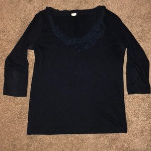 J. Crew 3/4 Sleeve Navy Sweater Sz. L